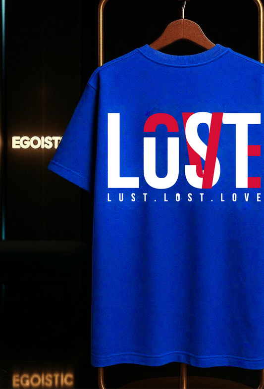 Royal Blue Lust Oversized PUFF-Printed T-Shirt (Limited Edition)