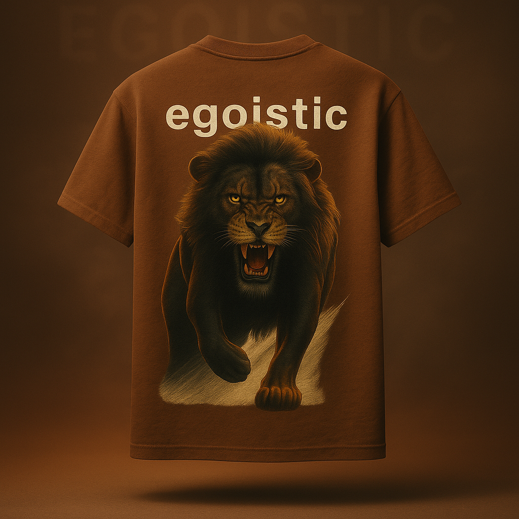 Roaring Egoistic Lion Oversized Tee