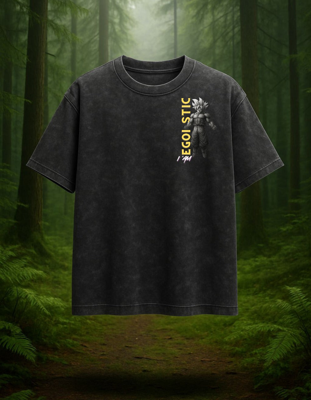 GOKU Ultra Instinct Oversized Acid Wash Tee