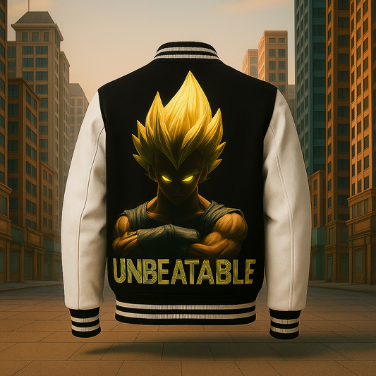 Egoistic Super Saiyan Varsity Jacket – “Unbeatable Edition”