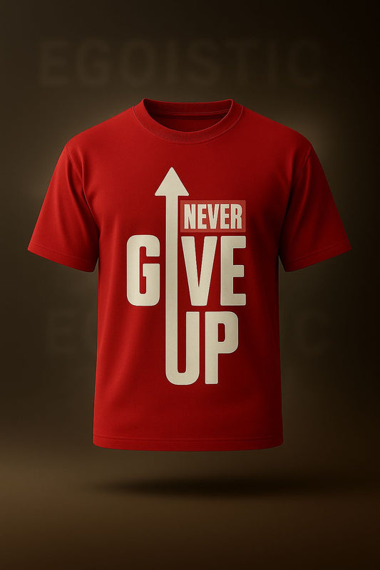 Never Give Up Oversized Tee