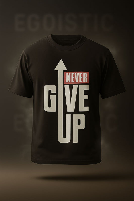 Never Give Up Oversized Tee