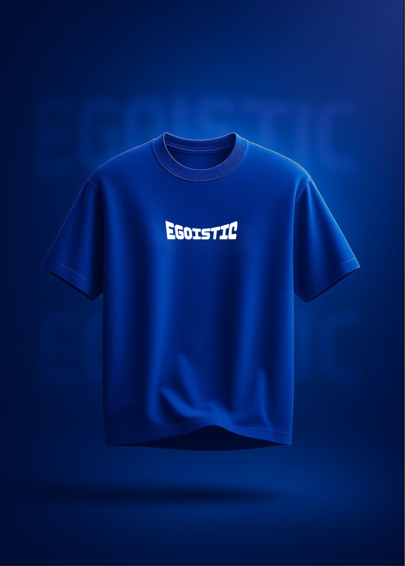 Blue Walking Dad Oversized PUFF-Printed T-Shirt (Limited Edition)