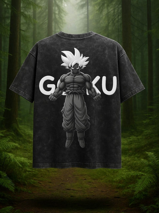 GOKU Ultra Instinct Oversized Acid Wash Tee