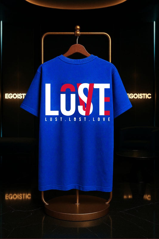Royal Blue Lust Oversized PUFF-Printed T-Shirt (Limited Edition)