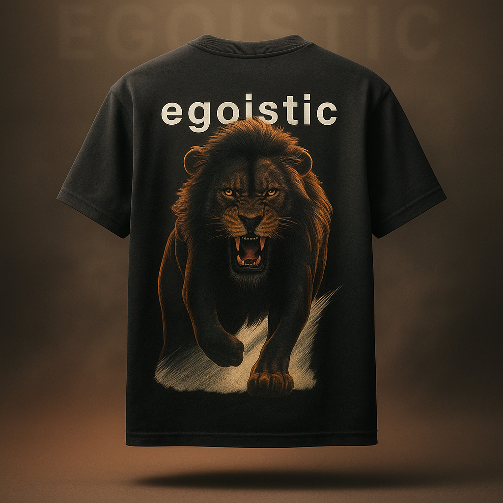 Roaring Egoistic Lion Oversized Tee