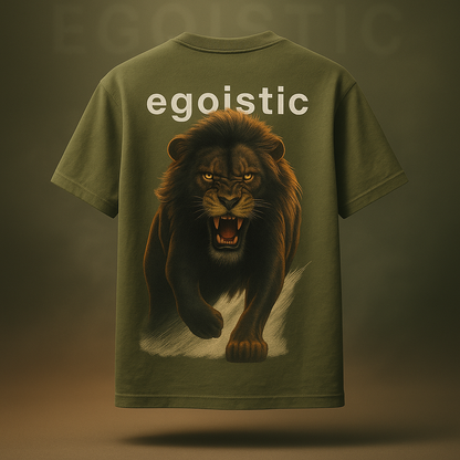 Roaring Egoistic Lion Oversized Tee