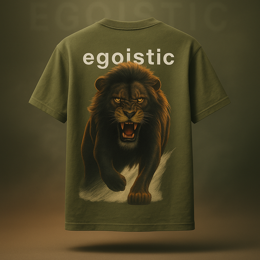 Roaring Egoistic Lion Oversized Tee
