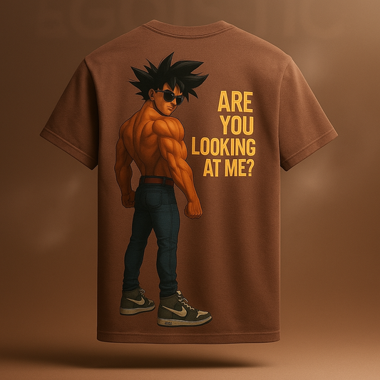 'Are You Looking at Me' Anime Oversize Tee for Men