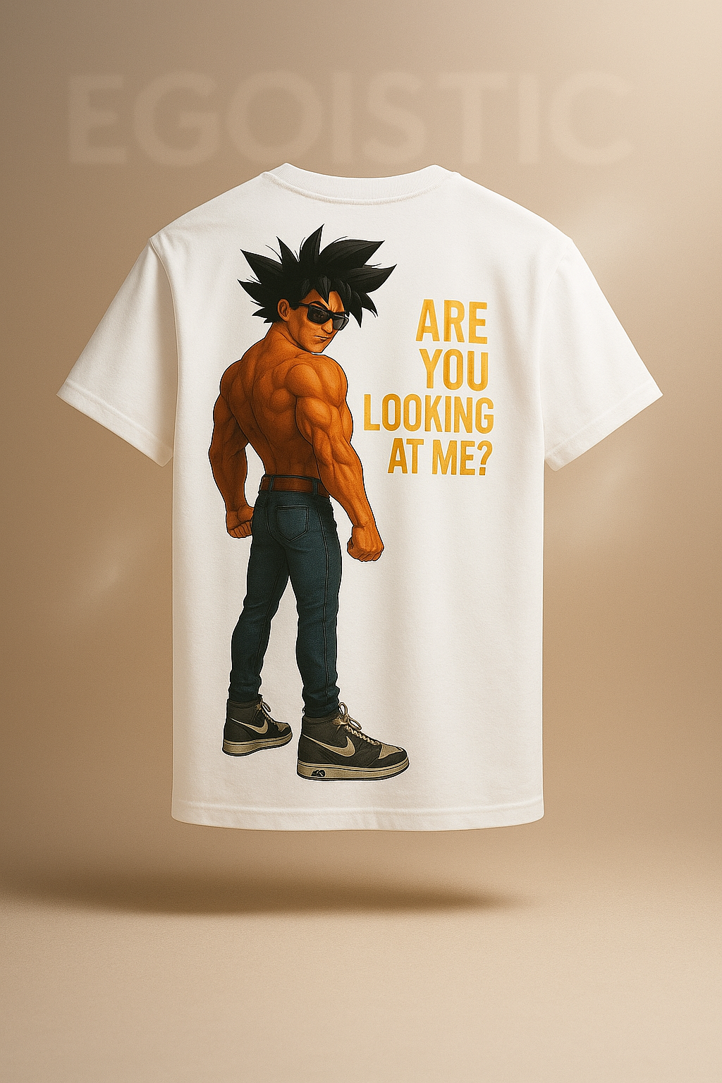 'Are You Looking at Me' Anime Oversize Tee for Men