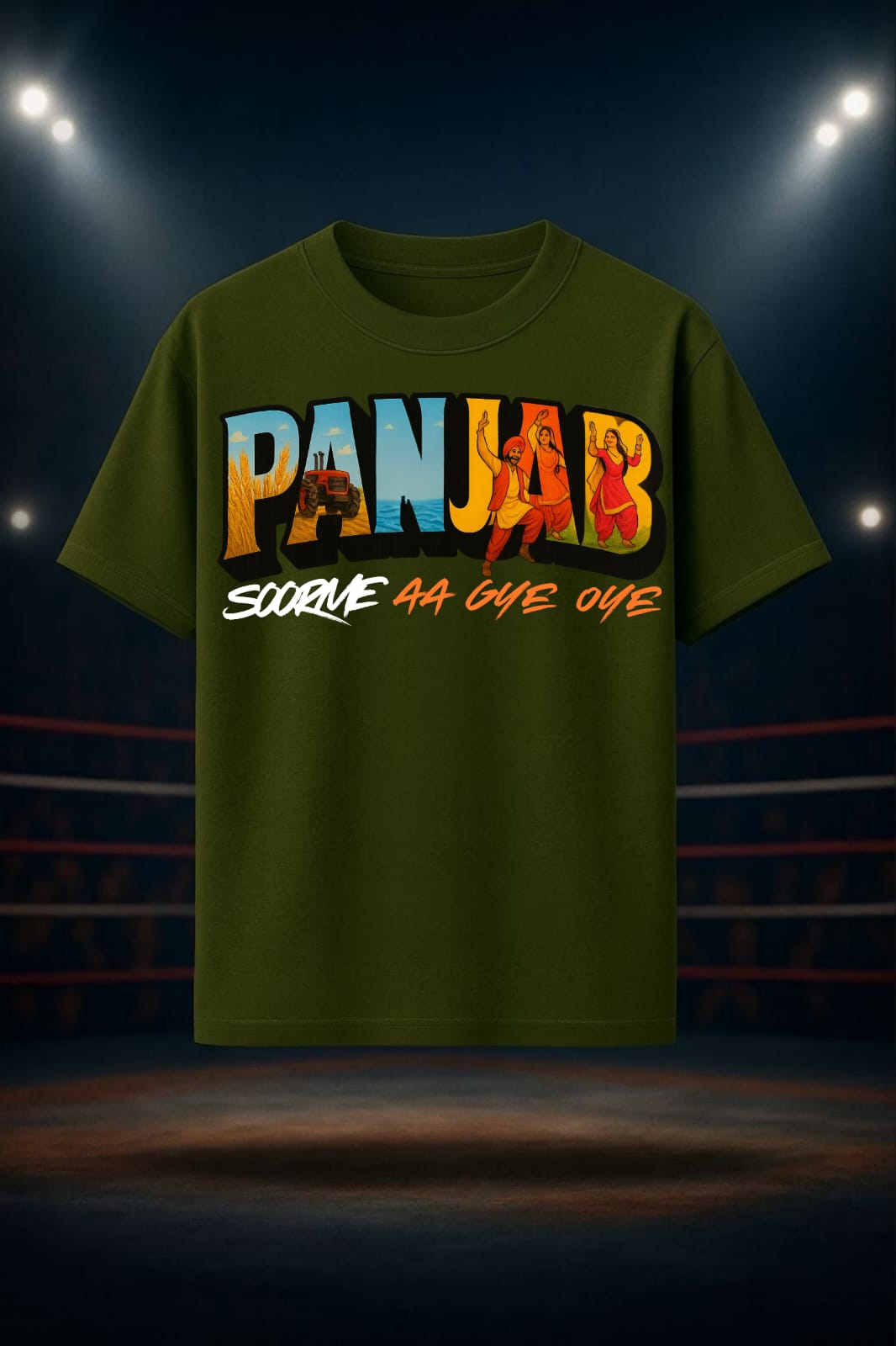EGOISTIC PANJAB Soorme Tee – Desi Vibes Edition(OVERSIZED TEE)