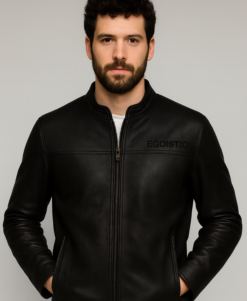 “Maverick Black Edition” 100% leather jacket by EGOISTIC