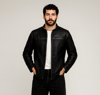 “Maverick Black Edition” 100% leather jacket by EGOISTIC