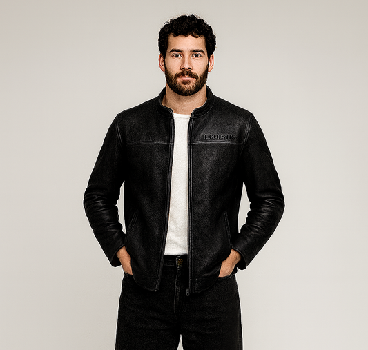 “Maverick Black Edition” 100% leather jacket by EGOISTIC
