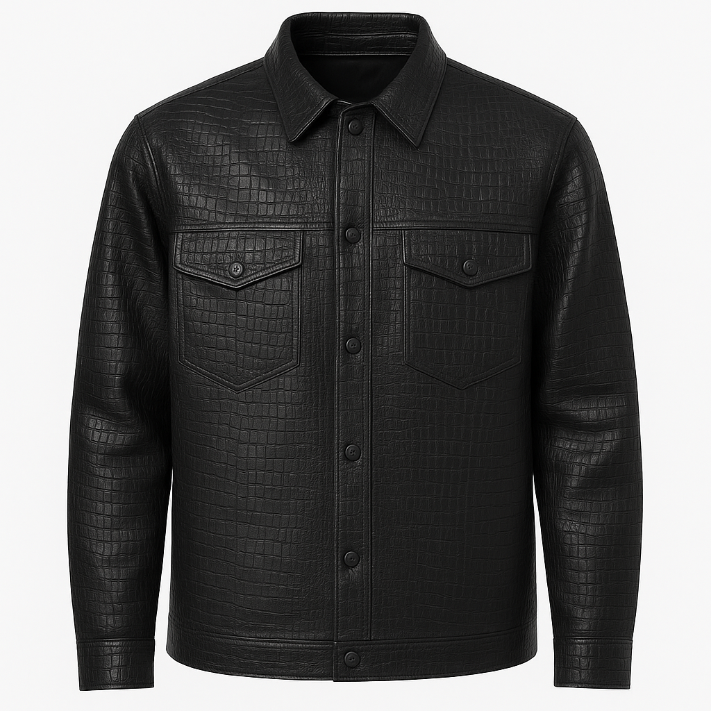 Egoistic “CROCO MAVEN” 100% leather Shacket