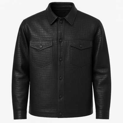 Egoistic “CROCO MAVEN” 100% leather Shacket