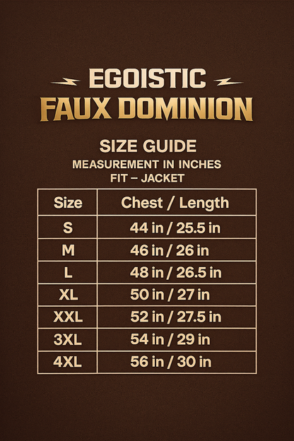 EGOISTIC – “FAUX DOMINION” 100% leather Jacket